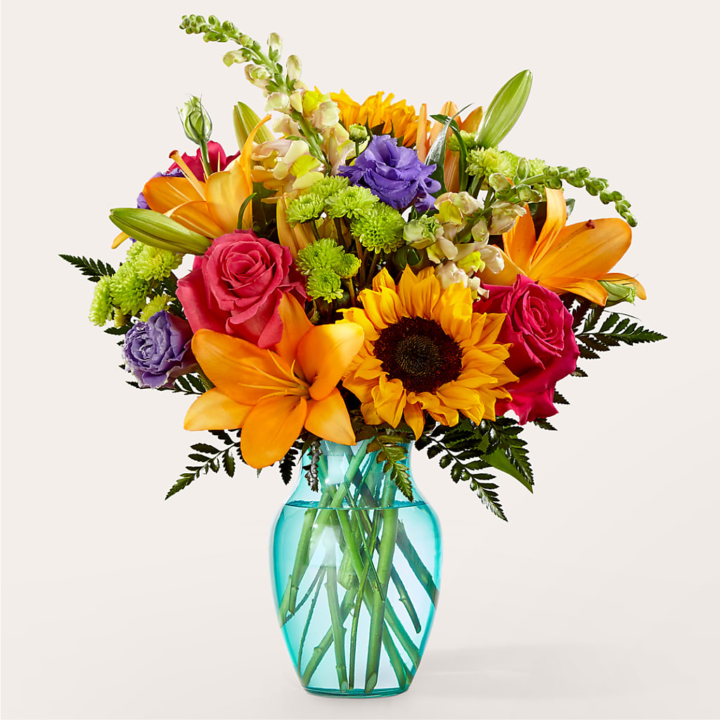 Double Rainbow Bouquet – Flowerland, Sioux City IA