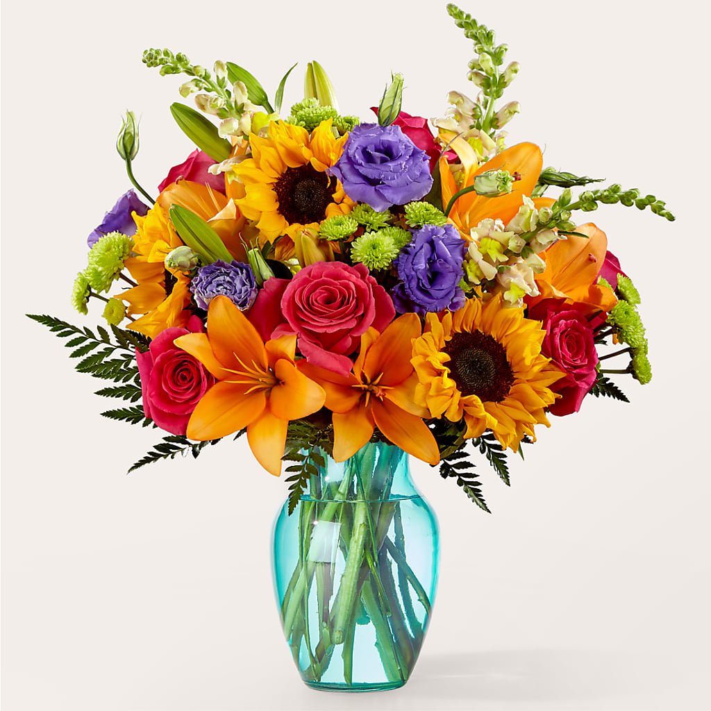 Double Rainbow Bouquet – Flowerland, Sioux City IA