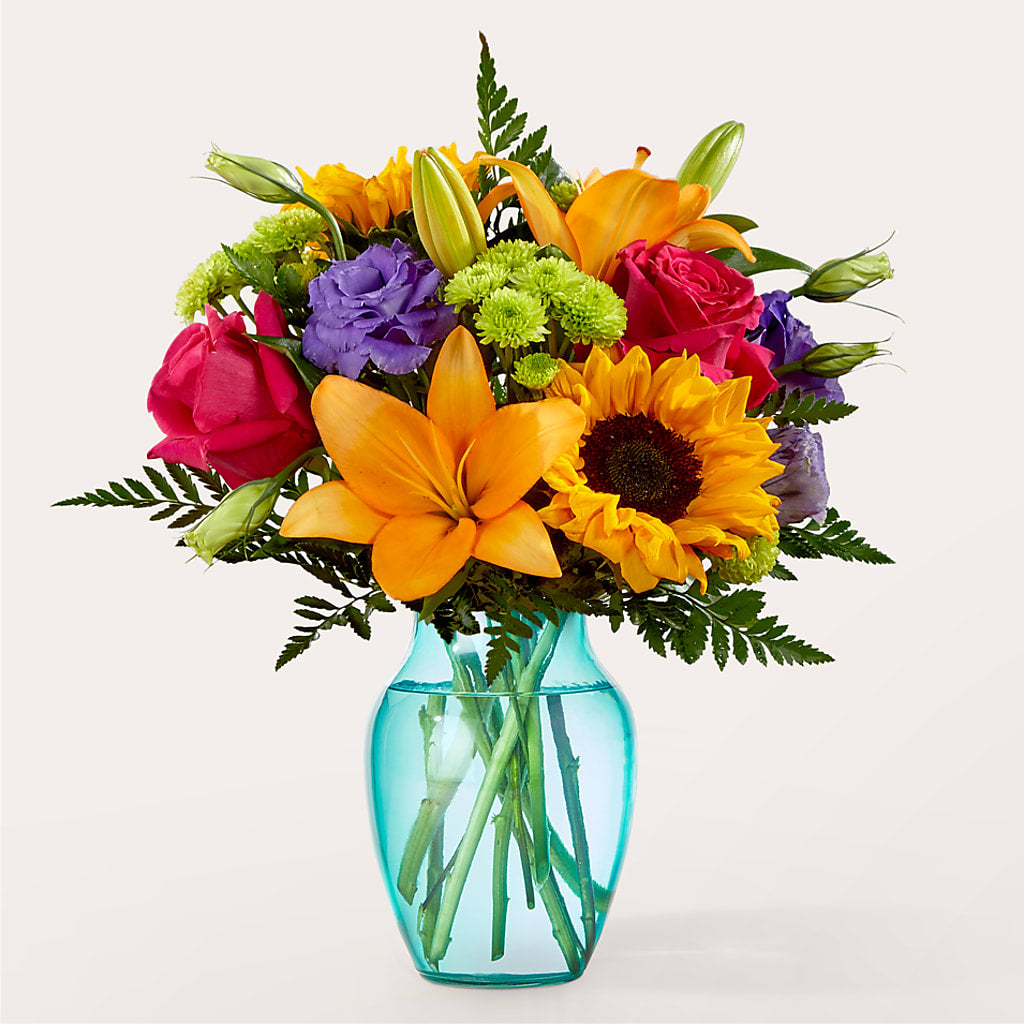 Double Rainbow Bouquet – Flowerland, Sioux City IA