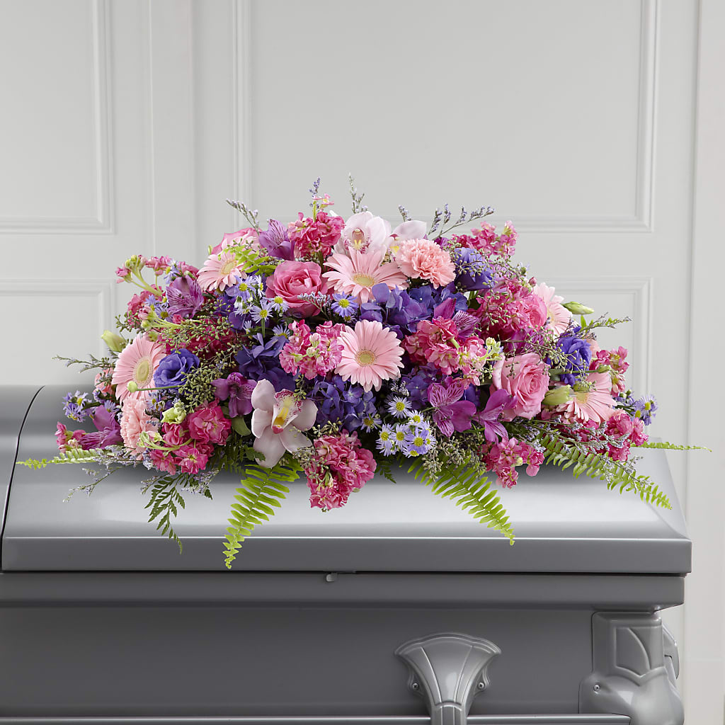 Glorious Garden Casket Spray – Flowerland, Sioux City IA