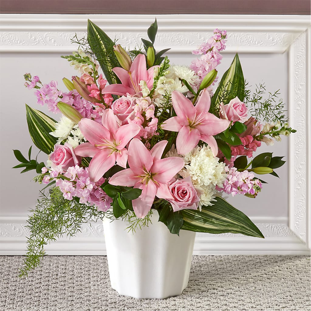 Simply Serene Floor Basket – Flowerland, Sioux City IA