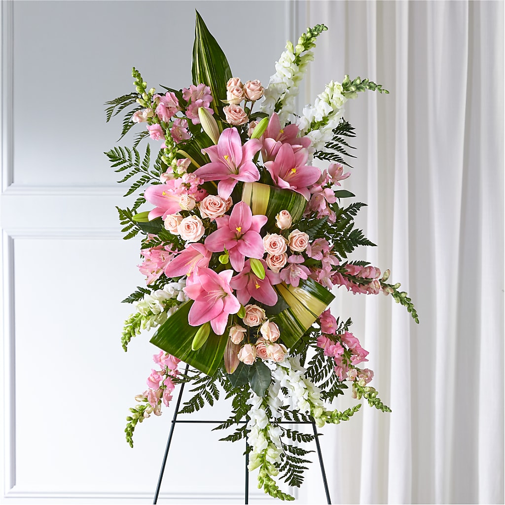 Elegant Embrace Standing Spray – Flowerland, Sioux City IA