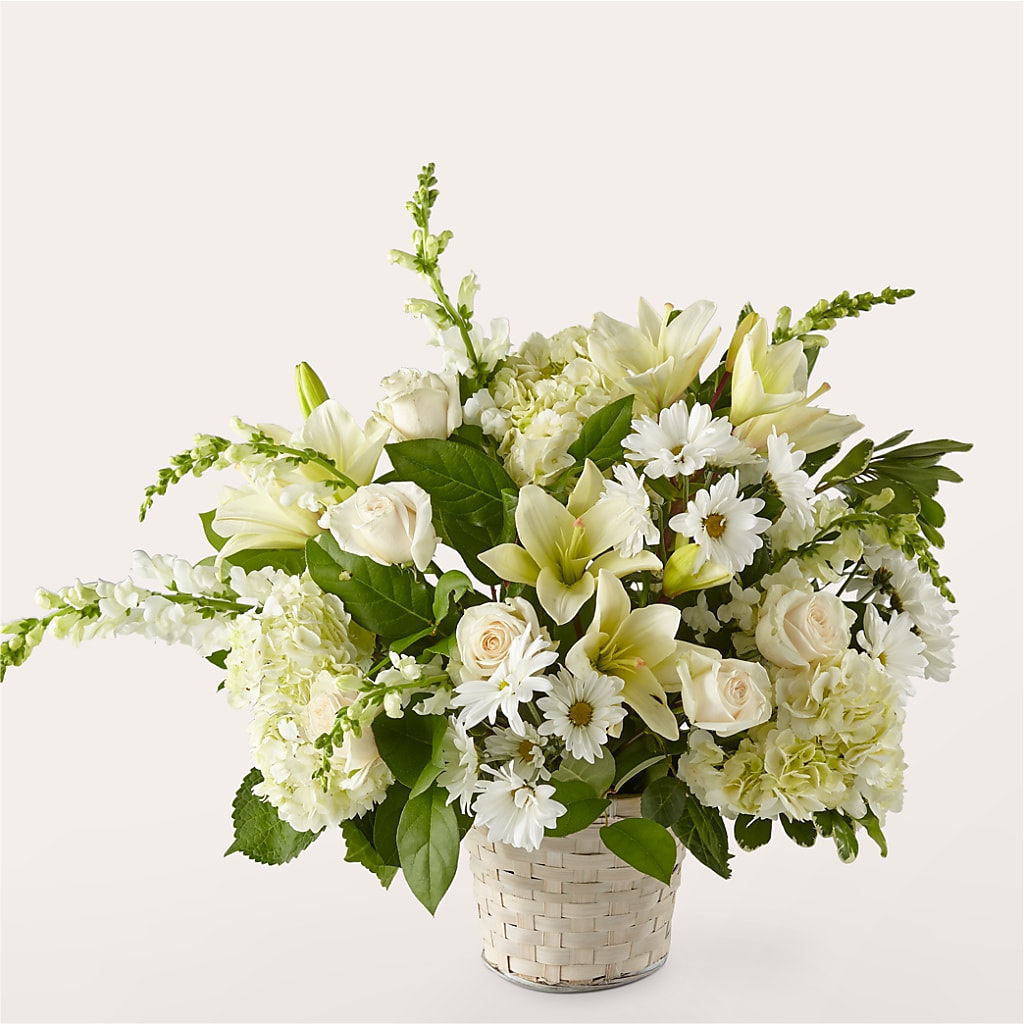 Ivory Elegance Floral Basket – Flowerland, Sioux City IA