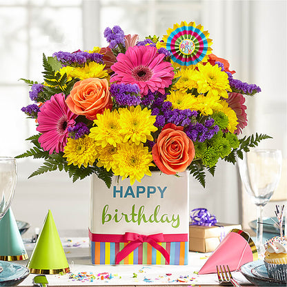 Birthday Brights Bouquet –  Flowerland, Sioux City IA