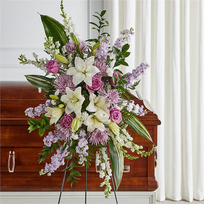 Grateful Hearts Standing Spray –  Flowerland, Sioux City IA